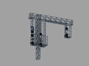 portale di segnaletica ferroviaria Modello 3D