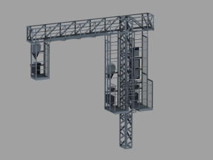 railway signal gantry Modelo 3D