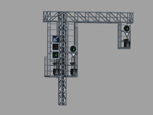 railway signal gantry Modelo 3D