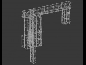 railway signal gantry Modelo 3D