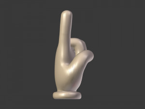 cartoon hand - direction sign Modelo 3D