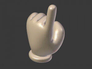 cartoon hand - direction sign Modelo 3D