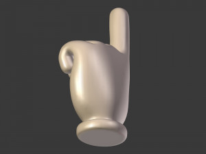 cartoon hand - direction sign Modelo 3D