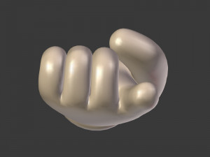 cartoon hand - direction sign Modelo 3D