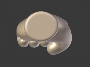 cartoon hand - direction sign Modelo 3D