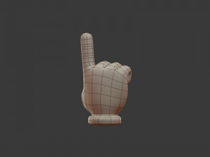 hand emoji signs - icons pack Modelo 3D