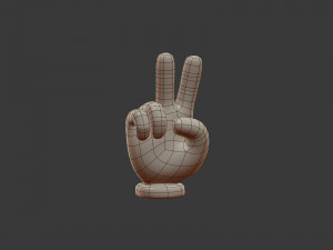 hand emoji signs - icons pack Modelo 3D