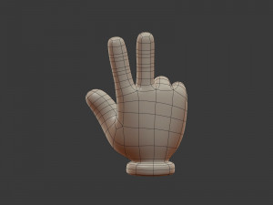 hand emoji signs - icons pack Modelo 3D