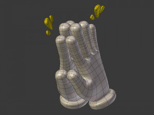 cartoon hands - emoji signs - icons pack Modelo 3D