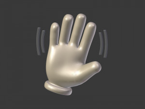 cartoon hands - emoji signs - icons pack Modelo 3D