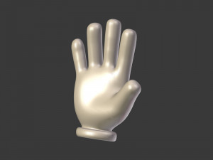 cartoon hands - emoji signs - icons pack Modelo 3D
