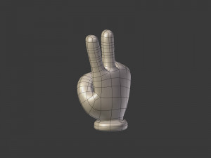 cartoon hands - emoji signs - icons pack Modelo 3D
