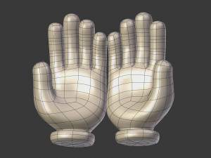cartoon hands - emoji signs - icons pack Modelo 3D