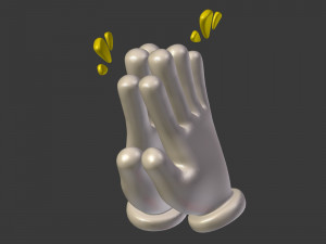 cartoon hands - emoji signs - icons pack Modelo 3D