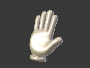 cartoon hands - emoji signs - icons pack Modelo 3D