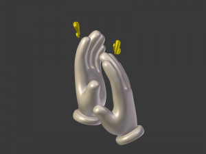 cartoon hands - emoji signs - icons pack Modelo 3D