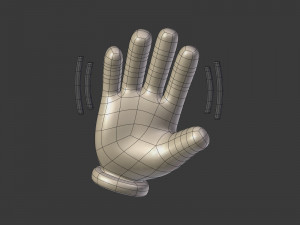 cartoon hands - emoji signs - icons pack Modelo 3D