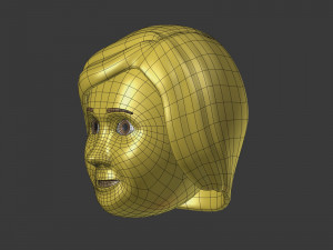 cartoon head - face emoticon Modelo 3D