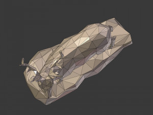lowpoly deer statue 3Dモデル