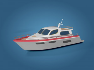 cartoon yacht 3D Models