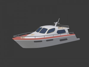 cartoon yacht 3D Модель