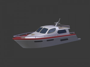 cartoon yacht 3D Модель