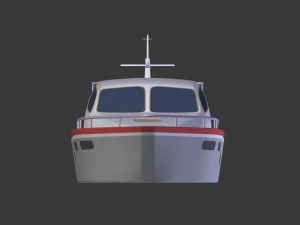 cartoon yacht 3D Модель