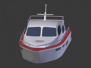cartoon yacht 3D Модель