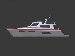 cartoon yacht 3D Модель