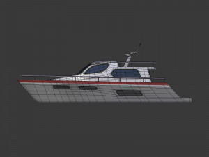 cartoon yacht 3D Модель