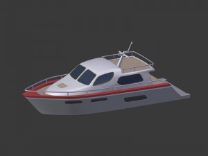 cartoon yacht 3D Модель