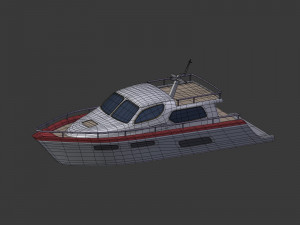 cartoon yacht 3D Модель