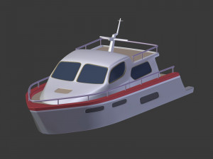 cartoon yacht 3D Модель
