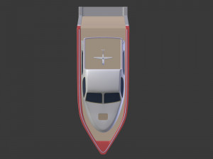 cartoon yacht 3D Модель