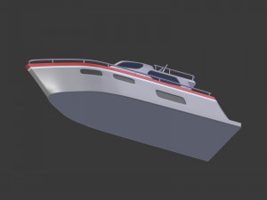 cartoon yacht 3D Модель