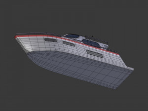 cartoon yacht 3D Модель