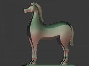 abstract horse figurine Modelo 3D