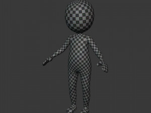 cartoon man - stickman Model 3D