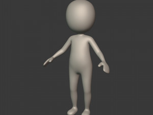 cartoon man - stickman Model 3D
