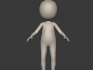 cartoon man - stickman Model 3D