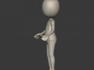 cartoon man - stickman Model 3D