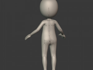 cartoon man - stickman Model 3D