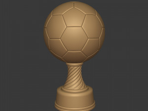 soccer trophy - ready for 3d printing 3D Model