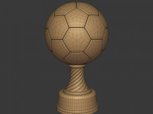 soccer trophy - ready for 3d printing 3D Model