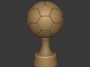 soccer trophy - ready for 3d printing 3D Model