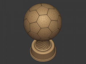 soccer trophy - ready for 3d printing 3D Model