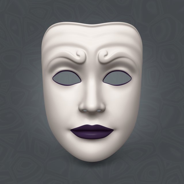 woman mardi gras mask Modello 3D .c4d .max .obj .3ds .fbx .stl .blend 