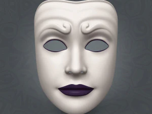 m&aacute;scara de carnaval de mulher Modelo 3D