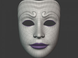 woman mardi gras mask Modello 3D