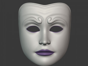 woman mardi gras mask Modello 3D